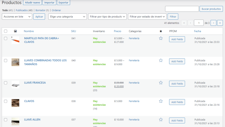INVENTARIO