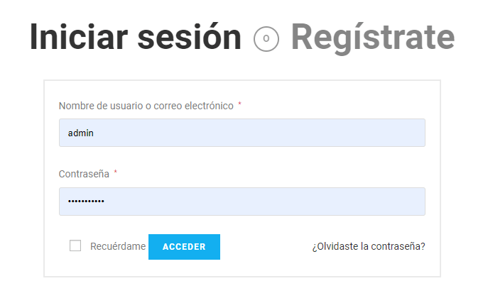 Inicio de Sesión